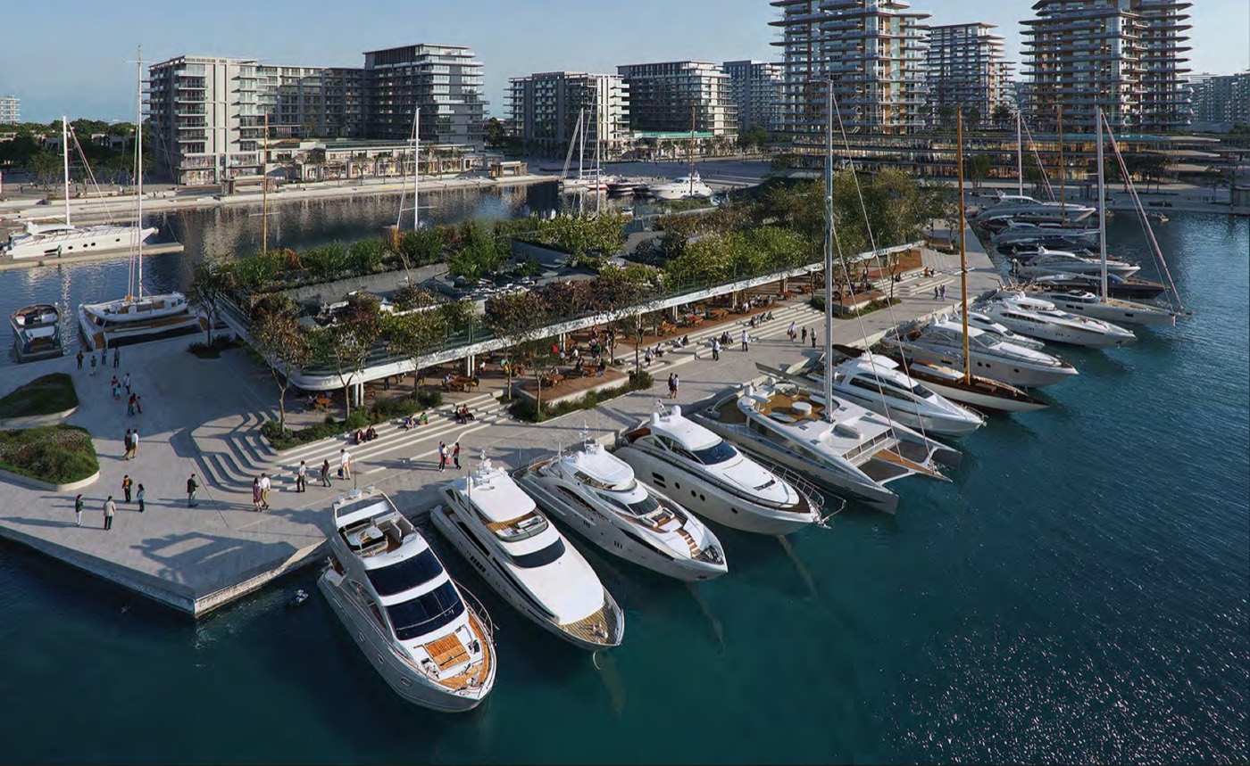 Luxury yachts in the marina